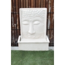 Fontaine mur d'eau visage de Bouddha 111 cm blanc