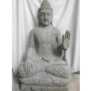 Statue Bouddha abhaya mudrã en pierre 105 cm