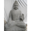 Statue Bouddha abhaya mudrã en pierre