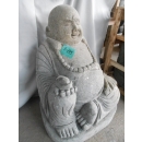 Statue Bouddha rieur en pierre de lave 80 cm