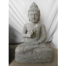 Statue Bouddha vitarka mudrã en pierre 80 cm
