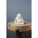 Statuette Bouddha rieur blanc