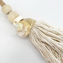 Suspension coquillage nacré coton blanc