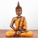 Bouddha Thaï en position lotus orange