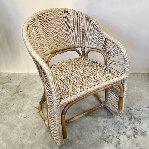 Chaise bridge 'Ficelle' en rotin naturel