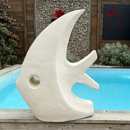 Déco moderne de jardin poisson