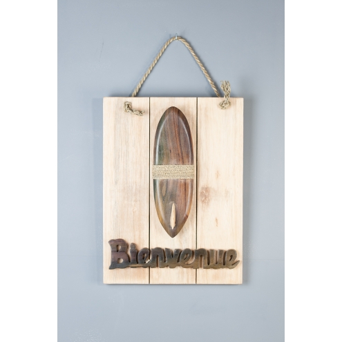 Plaque de porte Bienvenue Surf