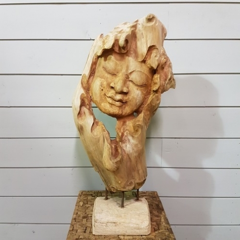 Sculpture visage de Bouddha