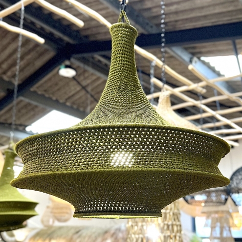 suspension marocaine col long crocheté