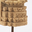 Bougeoir sculpté sur pied métal