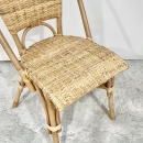 Chaise bistrot en rotin naturel