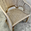 Chaise bridge 'Ficelle' en rotin naturel