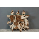 Console en racine de teck naturel 100 cm