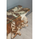 Console en racine de teck naturel 100 cm