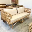 Divan 'Dora' en rotin naturel