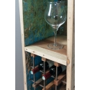 Etagère cave à vin pirogue teck recyclé