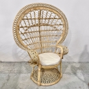 Fauteuil 'Emmanuelle' en rotin naturel