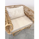 Fauteuil en rotin naturel 'Dora'