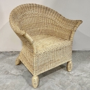 Fauteuil en rotin naturel 'Rose'