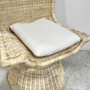 Fauteuil pivotant en rotin 'Léo'