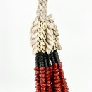 Grand collier Papou perles rouges