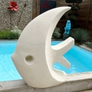 Grande sculpture de jardin poisson