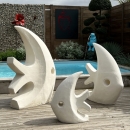 Grande sculpture de jardin poisson