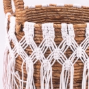 Panière en macramé naturel blanc