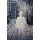 Statue Bouddha Dhyana mudra blanc