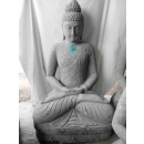 Statue Bouddha dhyãna mudrã en pierre 120 cm