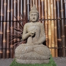 Statue Bouddha dhyãna mudrã en pierre