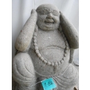 Statue Bouddha rieur en pierre de lave 60 cm