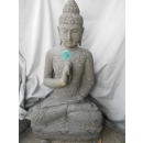 Statue Bouddha vitarka mudrã en pierre 105 cm