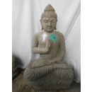 Statue Bouddha vitarka mudrã en pierre 80 cm