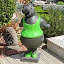 Statue de jardin hippopotame