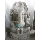 Statue Ganesh en pierre volcanique 80 cm