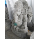 Statue Ganesh en pierre volcanique 80 cm