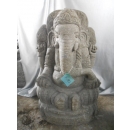 Statue Ganesh en pierre volcanique 80 cm