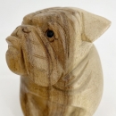 Statuette bouledogue en suar