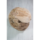 Tabouret boule en racine de teck