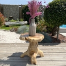 Tabouret en racine de teck naturel