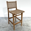 tabouret haut teck et fibres synthétiques