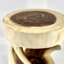 Tabouret rond spirale bois de suar