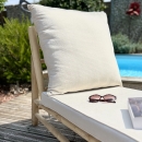 transat bain de soleil teck et coussin