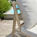 transat bain de soleil teck et coussin