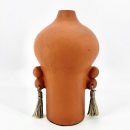 Vase en terracotta pompon en mendong