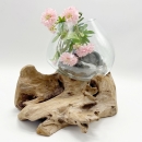 Vase sur racine en verre soufflé