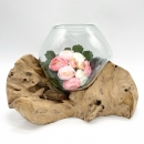 Vase sur racine en verre soufflé