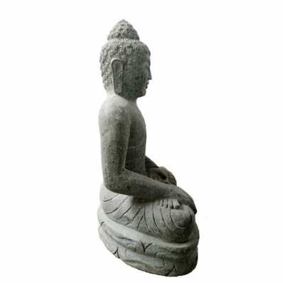 Bouddha extérieur pierre volcanique 60 cm