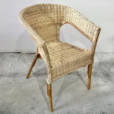 Chaise fauteuil 'Havana' en rotin naturel